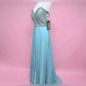 Mac Duggal Beaded Cool Mist Gown